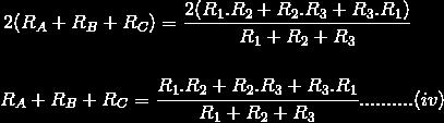 Subtracting equations (I), (II) and (III) from equation (IV) we get, The relation of delta -