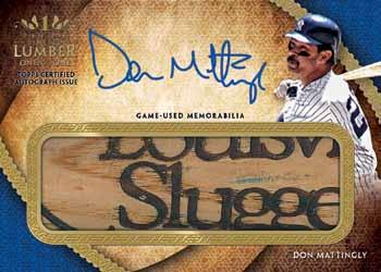 Autographs will be signed directly on the card and relics will feature bat knobs. All cards will be 1/1 s!