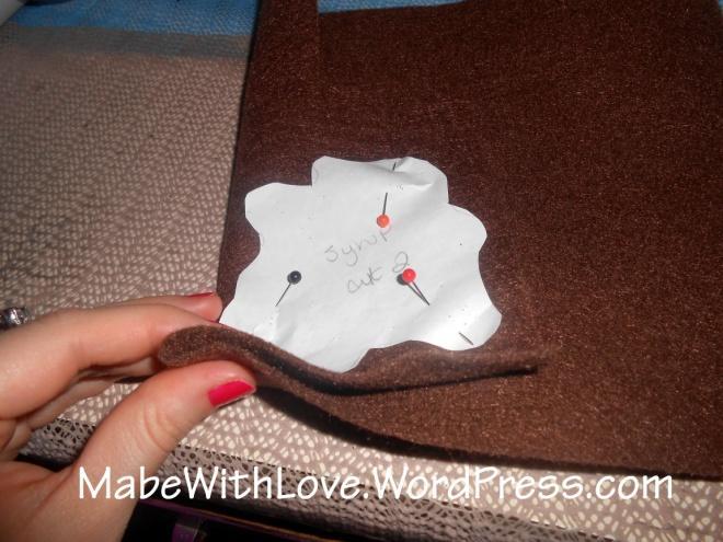 1. Start by tracing or pinning your template pieces to your felt.