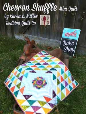 I hope YOU enjoy this variation of my February 2015 Chevron with a Twist quilt. If you recall, Chevron with a Twist was created using 84 Half Square Triangles (HST's) prepared from a Layer Cake.