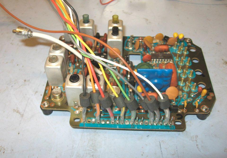 Here s the modified exciter board to the extent wires are soldered to the P904 (I/O) pins with heat shrink to increase reliability.