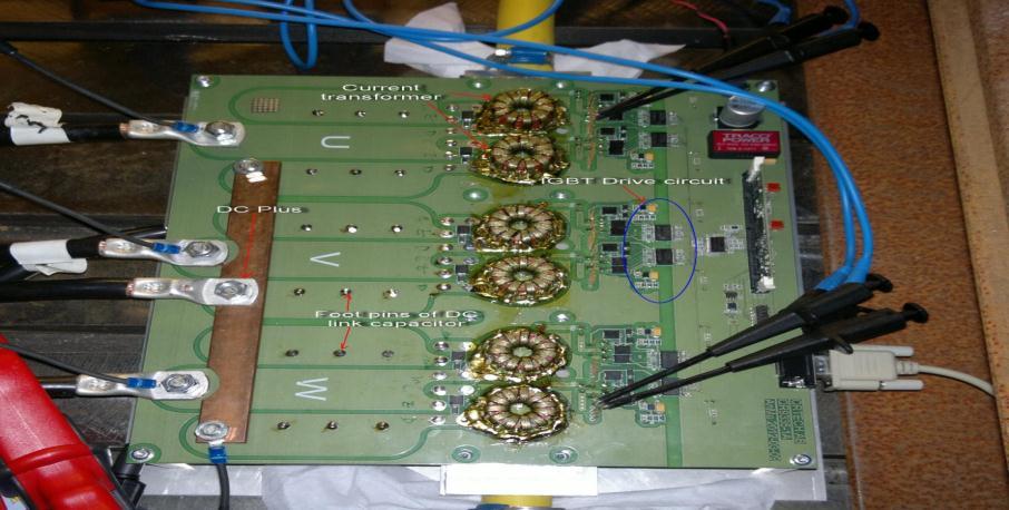 Materials Science Forum Vols. 74-742 973 Fig. 6 Picture of the inverter with the SiC BJT power modules mounted under the PCB 1.98.96.94.92.9.88.86.84.