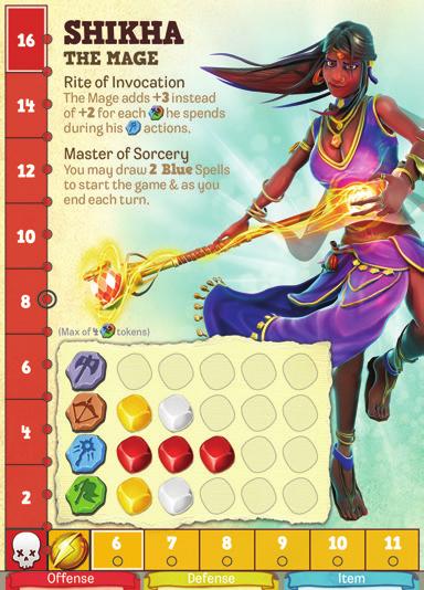 Health Bar CHARACTER SETUP CHARACTER SHEETS Action Bar Every Player must place a Health Token ( ) at the top of the Health bar along the left side of their Character Sheet.