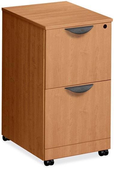 OFC-148 Mobile pedestal, Box/Box/File drawers, Locks. Standard black handles, silver available. 16 W x 22 D x 29.5 H. Same height as a standard desk.