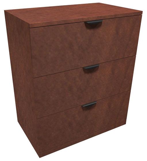 OFC-183 Three Drawer Lateral File All drawers lock. Files can hang side-to-side or front-to-back.