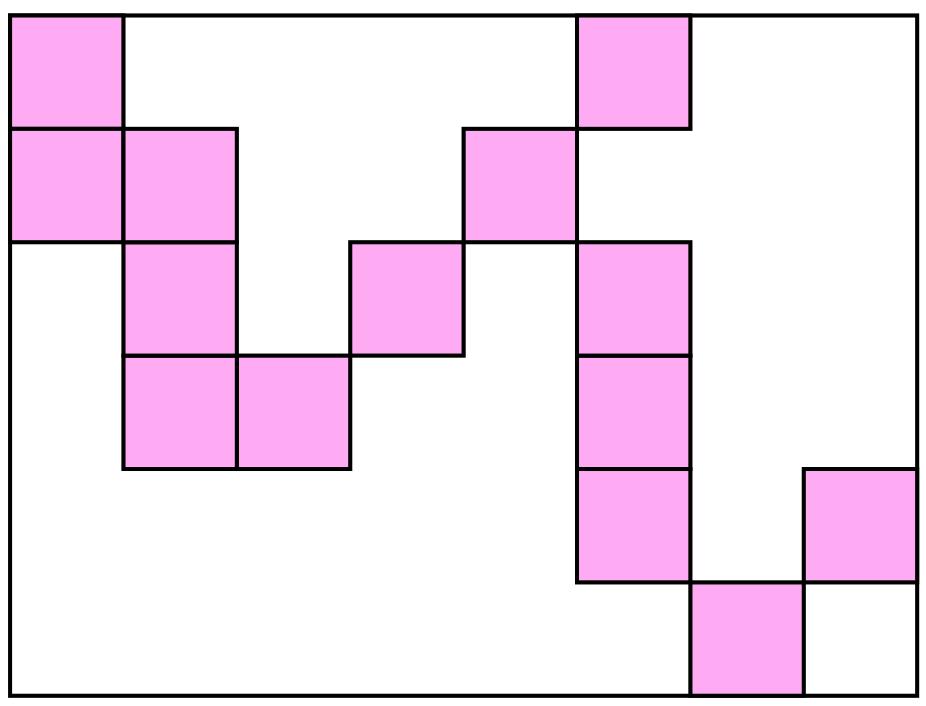 13th March 5.12 10 3 5 + 1 10 Here is a rectangle with 14 identical shaded squares inside it.