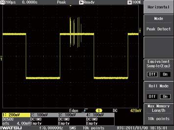 Detection Function The peak detection function is for constantly displaying the min/max range of a signal at 1ns