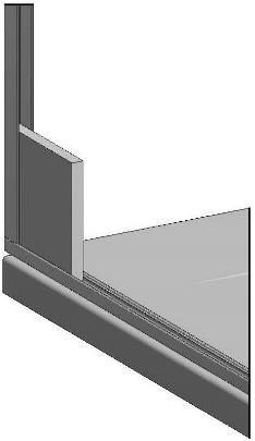 Position the base channel using a Set Square or Roofing Square. Ensure you 1 have the correct piece of base channel for panel A.