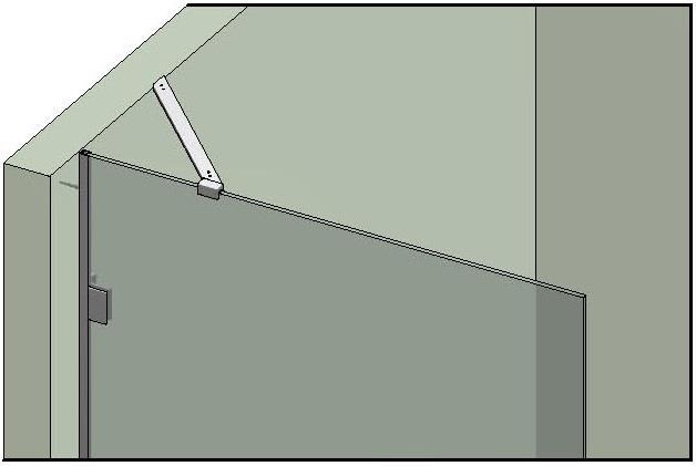 A6 Ensuring that the stay bar is level and square, mark the location of the end of the bar onto the wall.