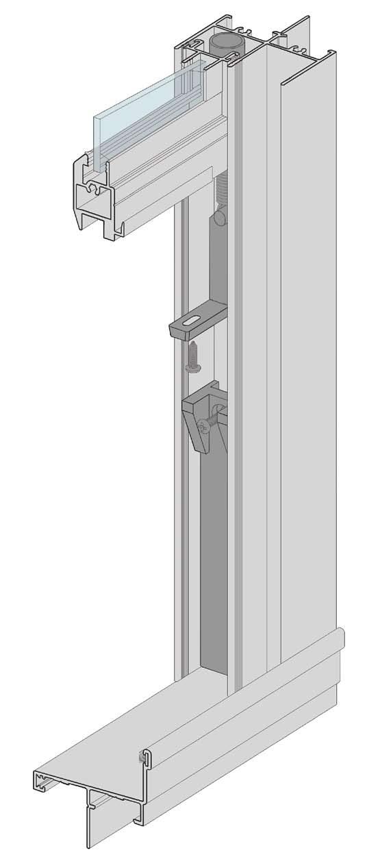 SASH SUPPORT DETAILS Sashes are supported on spring balances fitted with adjustable friction