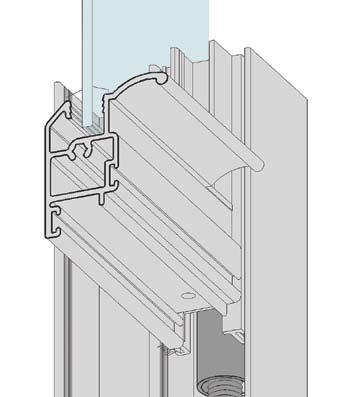 Replaces: Aug 03 Scale: NOT TO SCALE Adjustable friction shoe nests into sash bottom rails.