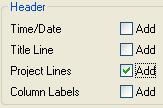 You can: Select the Add check box to the right of the Project Lines, in the
