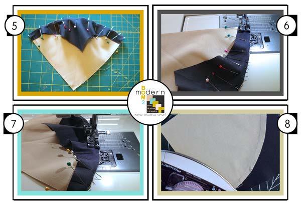 4 STEP 5 Working from the center pin out line up the edges up and continue pinning. Don t be afraid to be pin happy!