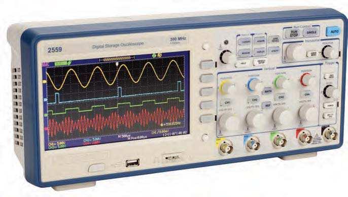The 2550 series digital storage oscilloscopes provide high performance and value in 2-channel and 4-channel configurations.