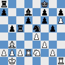 Guseinov,K-Cernousek,L/Baku 2002 Black's pawns are in very poor shape. ; c) 14...h5 15.Bxf6!±; 15.Bxf6 Bxf6 16.Nd5 Qxd2 17.Rxd2 Kg7 18.h5 Bg5 19.f4 Rxd5 20.Bxd5 Bxf4 (compensation) 21.Rdd1 Nc4? 22.