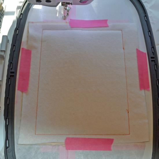36) Replace the hoop on your machine. Sew Stitch Sequence 13 to complete the stitching.