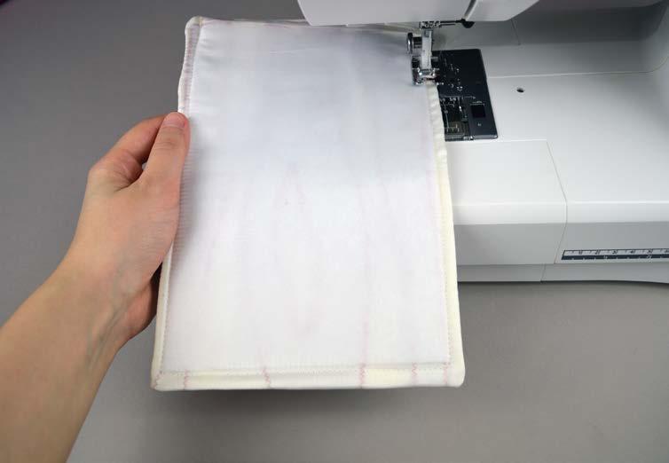 5 To complete the French seam, turn the whole case right side out and press it flat.