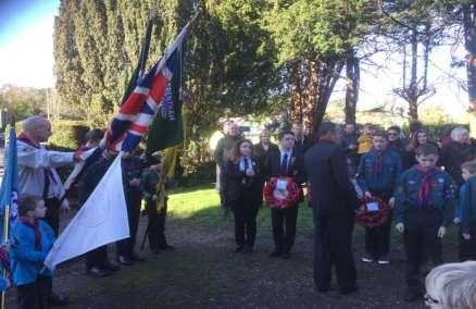 Head Boy George Hughes and Head Girl Hermione Turner attended the Trentham Remembrance ceremony