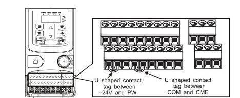 Installation guidelines Figure 3-8 U-shaped contact tag If the signal is from NPN transistor, please