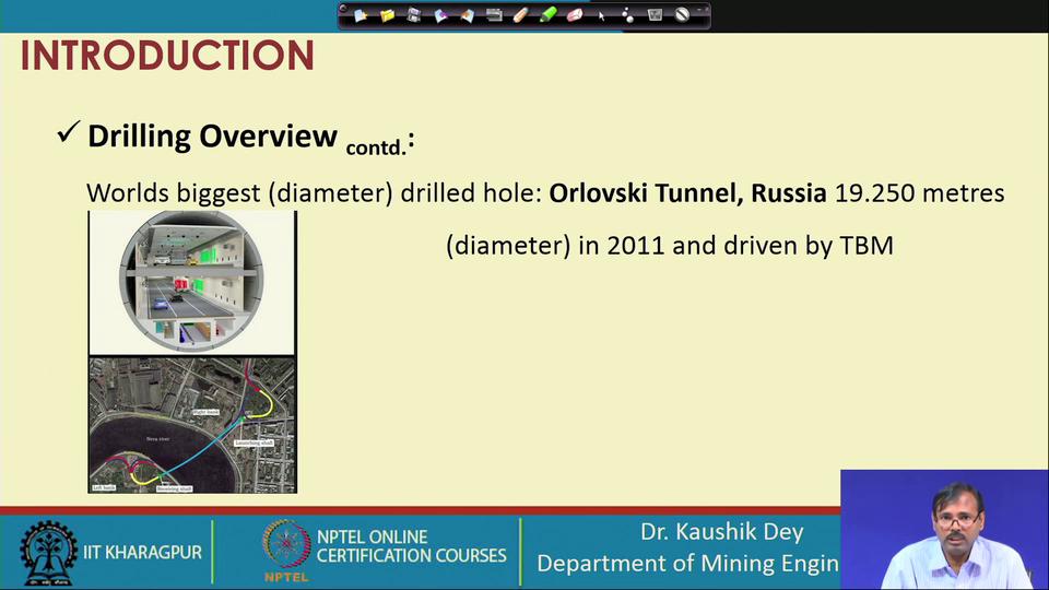 (Refer Slide Time: 07:06) So, that means we have significantly achieved that considering the depth of drilling, but if you are considering the diameter of the drilling, then the tunnel boarding