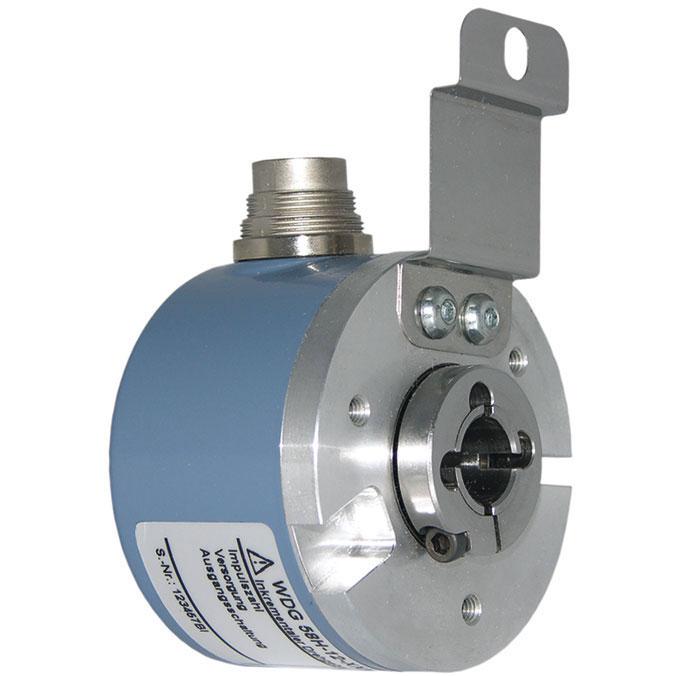 Encoder WDG H Rugged industrial standard encoder Up to 000 PPR by use of high grad electronics ThruBore High protection class IP, with oil seal Maximum mechanical and electrical safety High noise
