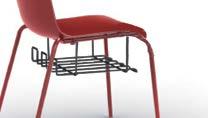 Beech wooden finish for shell. Aluminium structure for chair with wooden legs. There is available five finishes.