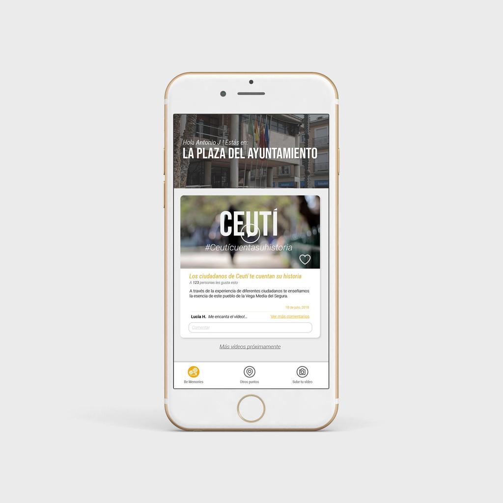 #Ceutícuentasuhistoria Co-created content - The website is composed by short videos of 1 minute where the citizens tell stories about their town in the point of interest.