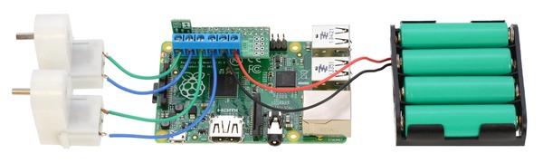 Using the motor driver In the board s default state, the motor driver and Raspberry Pi are powered separately, though they share a common ground and the DRV8835 receives its logic supply voltage