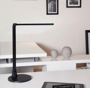 DESK LUMINAIRES LED Desk Luminaire MAULstream Clean minimalistic design Elegant: arm and luminaire head made of aluminium with elements made of plastic material Extreme low power consumption: the