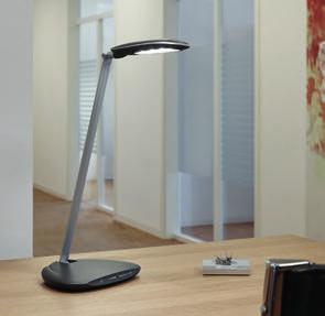 price/performance ratio Extreme low power consumption: 80% less consumption than a conventional light bulb Classy look: arm and base made of aluminum, matt finish Technical safety concept Made by