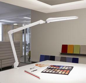 WORKPLACE LUMINAIRES LED Workplace Luminaire MAULcraft, dimmable Powerful LED workplace luminaire with an appealing design Stepless dimmer with touch function on the luminaire head Perfect for