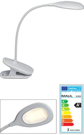 MOBILE LUMINAIRES Rechargeable LED Luminaire MAULjack, dimmable Mobile luminaire for limited space, constantly changing workplaces or on the road Functional: powerful desk clamp, can also be placed