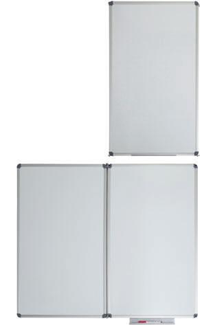 »VISUAL COMMUNICATION WHITEBOARDS Whiteboard Folding Board MAULstandard A wonder of space: maximum working surface on minimum space, triple surface available in comparison to the used wall space