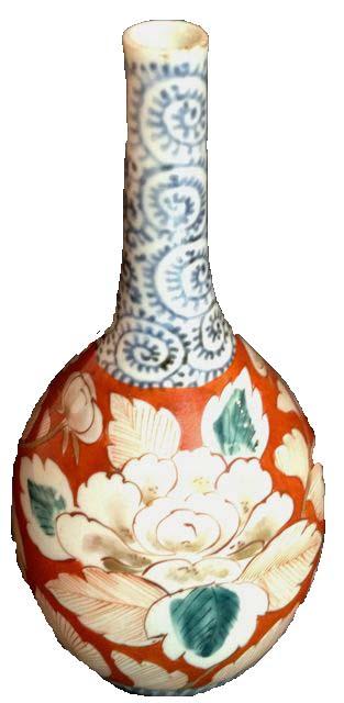 honor, eternal spring ( traditional Chinese hallmark) " $75 Tokkuri Bottle thin neck 8.