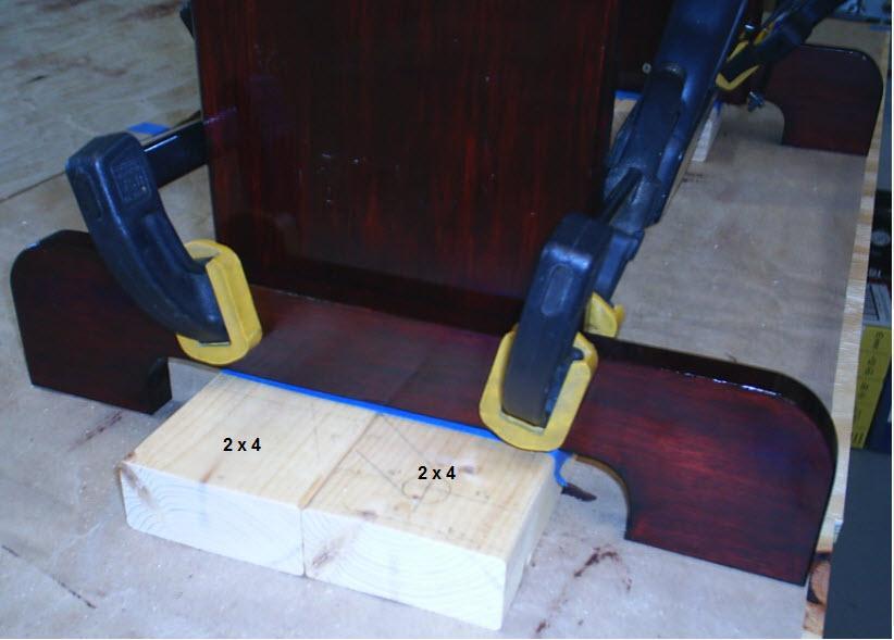 Figure 24 Constructing the I-Beam support: Now that the saddle stand is standing on its own, carefully measure between the two legs.