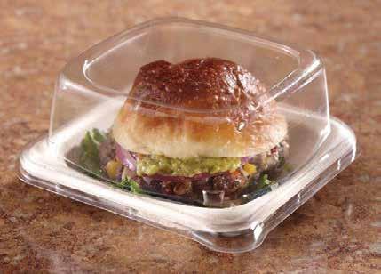 Pulp Small Sub 400408D300 Pulp Small Sandwich with Clear Lid 400606D300 & 530606D300 GRAB ATTENTION Our compostable packaging has a contemporary, clean look that stands out in any grab n go cooler.