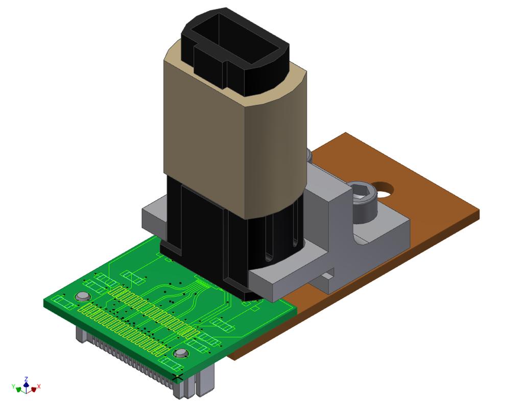 ITK-Pixel Opto-Board Connector secured to