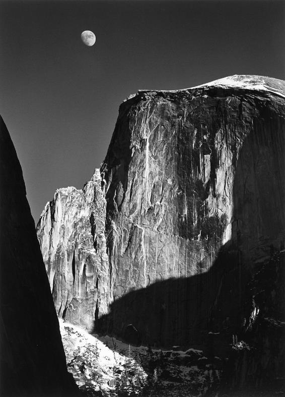 His black-and-white landscape photographs of