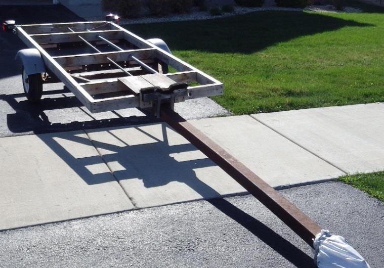 Items for sale Boat trailer FOR SALE CAP. 1000# has 2x4 WOOD BASE FRAME can be removed. All new wiring rear stop & turning + side lights. ASKING $100.00 or Best offer.
