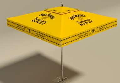 VISIBILITY JH211 - Sun Umbrella JH Price: 192 EUR/piece Unit: Each Dimensions: 3 x 3 m Description: Jack Daniel s Tennessee Honey