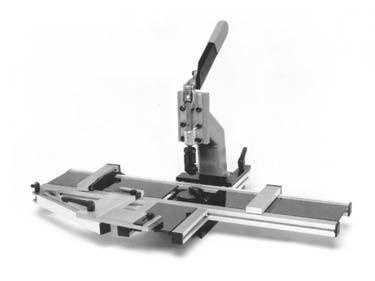 THE PUNCH PRESS ITW AMP MITRE-MITE VN 2+1 A manually operated Toggle Press that is capable of installing framing hardware.