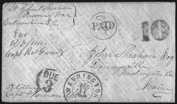 2010] Philatelic Genealogy 111 and his regiment was at Ship Island from March to May 1862. 9 He survived the war. 10 The envelope was signed by J. J. Brown, Chap[lain]. A Josiah J.