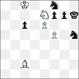 Akobia (Georgia) 1 st prize. 1.Nd4!/I Bg2 2.Rg4!/II Bh3/III 3.Re4 (Rf4) Bxd4 4.Rxd4 Ne2 5.Rh4!/IV Bf1/V 6.Kxa5 Nc1 7.Ra4+ with: A) 7...Kxb3 8.Rb4+ Kc3 9.Rb1! Kc2 10.Rb5 Nb3+ 11.