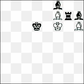 Nxb1 stalemate III) 2...Nxa4 3.Nb1 Nb6 4.Bh6 Nc4 5.Ke6+- IV) 5.Ke7? Nxa4 6.Bd4 Nb6= No.11. J.Mikitovics (Hungary), 3/4 th comm 1.fxg7!/I 1...Rxg7/II) 2.bxa8Q Rh7+ 3.Kg8 Rhg7+ 4.Kf8 Rgf7+ 5.