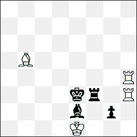 Rf6+ Bxf6+ 4.Kc8 Be7 +) 2...e5+ 3.Ke8! e4 4.a6 e3 5.a7 Kb7 6.c6+! Kxa7 7.c7= III) 2.Ra1? Kc6! 3.Rb1 e5+! 4.Kc8 Be7 5.a6 Bc5 6.Kb8 e4 + IV) 2.