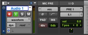 1. Reset the PRE pre-amp. Go to the Setup menu and choose Peripherals, then click on the Mic Preamps tab. Click the reset button to reset the levels and settings for all of PRE s inputs. 2.