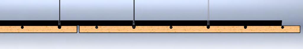Step #2 Once the clips are located on the support dowel align the grille panel to the T bar
