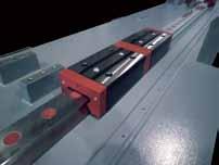 The X-axis is mounted with 65 ball type linear guide ways,
