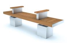 Sheldon bench without armrests Materials Timber will be manufactured in either FSC certified treated redwood or FSC certified iroko hardwood.