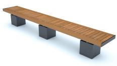 Sheldon bench with armrests Optional finishes Timber can be supplied with a stained finish.